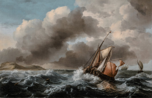 Fishing Boat Caught in a Storm